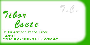 tibor csete business card